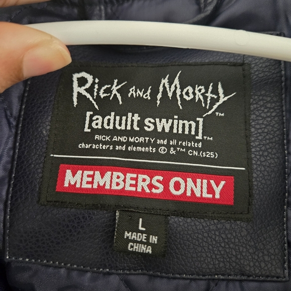 Rick & Morty Members Only Navy Blue Varsity Jacket - Picture 5 of 10